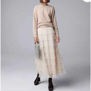 Simply Vera Wang Tiered Tulle Cake Skirt Women’s Size XS NWT